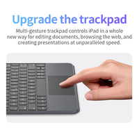Keyboard Folio Slim Pintar Baru untuk iPad Generasi ke-10 2022 10.9 Inci USB-C RGB Backlit Touchpad Keyboard Ultra Tipis