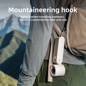 พัดลมพกพาแบบพับได้ พัดลมมือถือแบบเทอร์โบ ชาร์จผ่าน USB พร้อมหน้าจอดิจิตอล ปรับความเร็วได้ 100 ระดับ 14000 รอบต่อนาที เสียงเบา ผลิตจากพลาสติก ภาษาอังกฤษ - Product Image 3