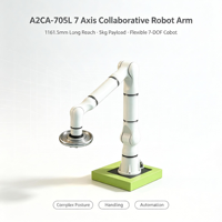 Bras robotique collaboratif 7-DOF ultra-léger, charge maximale, alliage d'aluminium, portée longue de 5 mm, cobot industriel, moteur 430W DC48V, PLC