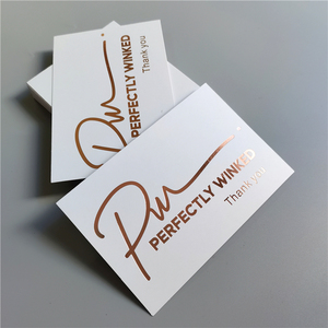 Conception de logo personnalisé papier d'estampage en feuille d'or rose cartes postales de remerciement de vœux d'affaires carte postale personnalisée avec enveloppe - Product Image 4