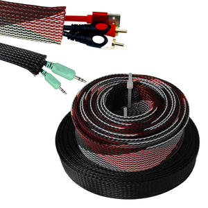 Manchon de protection pour gaine de câble tressé extensible automobile tresse en polyester <span class=keywords><strong>agptek</strong></span> gestion des fils manchon de câble tressé - Product Image 1