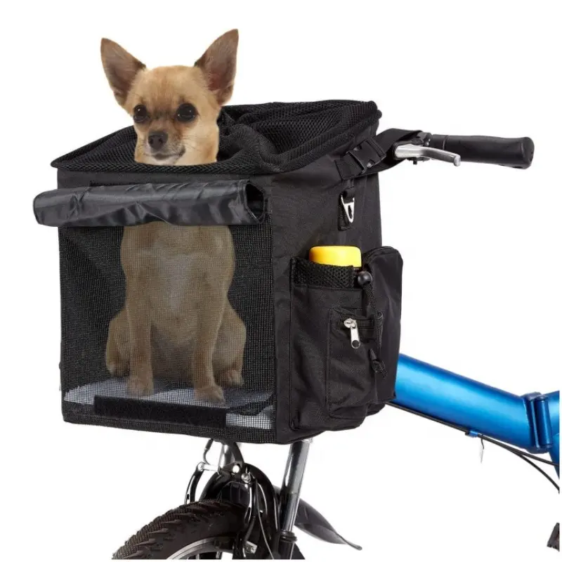 Pet Bicycle Carrier Waterproof Dog Bike Basket Bag With Pet Bike Basket Adjustable Pet Travel Bag Safe Dog Backpack Carrier