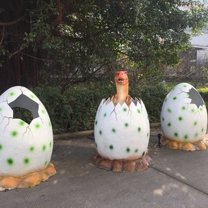 Amusemengt Parque productos al aire libre Patio de fibra de vidrio y de caucho de silicona Animatronic dinosaurio huevos para tomar fotos - Product Image 3