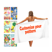 Serviette de sport en microfibre imprimée numérique à séchage rapide d'été Offre Spéciale Serviette de plage légère avec logo personnalisé et conception gratuite