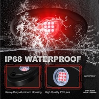 Luces de roca LED rojas IP67 impermeable Underglow rueda bien guardabarros luces para camiones sedanes coche SUV carrito de Golf