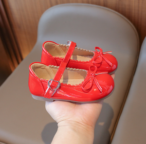 Chaussures plates en cuir pour enfants, couleur bonbon, à semelle souple, pour filles, style printemps - Product Image 2