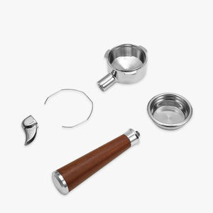 Portafilter kopi Stainless Steel 304, pegangan kayu mesin kopi Barsetto 58MM - Product Image 6