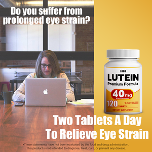 أقراص قابلة للمضغ من اللوتين والزياكسانثين (مع فيتامين سي) - منتج أصلي/مصنوع حسب الطلب لدعم الرؤية وصحة العين للطلاب وموظفي المكاتب - Product Image 5