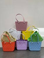 Hete Aanbieding EVA Strandtas met Gaten, Draagbare Wasbare Rubberen Tote Bag voor Vrouwen, Duurzaam Nieuw Design, Shopper Handtas voor Dames