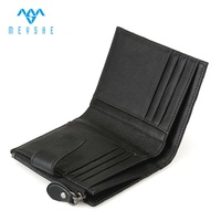 Dompet Kulit Domba Tempat Kartu Penutup Ritsleting Pengaman RFID Kantong Koin Kapasitas Besar Pola Geometris Kancing