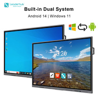 Pizarra Interactiva Inteligente Profesional Multitáctil de 75 Pulgadas con Sistema Operativo Android 14 para Capacitación, Hogar y Oficina