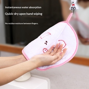 Sous-verres et dessous de plat Jienifu, serviettes de cuisine pour enfants motif lapin de dessin animé, chiffons de nettoyage suspendables - Product Image 2