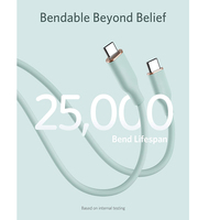 Câble de charge rapide USB-C en silicone souple 27W PD de 0,9 m et 1,8 m, compatible avec iPhone 6, 7, 8, XS, 13, 14, Android et imprimante USB 2.0 – Meilleures ventes
