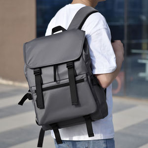 Custom Large Capacity Leisure Vitality <b>Backpack</b> With Bag Cover <b>Black</b> Gray Blue for Outdoor Travel Hiking and Laptop Use - Product Image 5