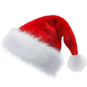 Nieuwe 2023 Producten Kerst Pluche Hoed Voor Volwassenen En Kinderen Kerst Nieuwjaar Feest Prop Fluwelen Xmas Hoed Santa Mini Hoeden