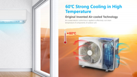 Climatiseur Mural Split R32 Inverter Commercial & Résidentiel 9000-12000 BTU, Système Silencieux pour Magasin, Restaurant et Maison