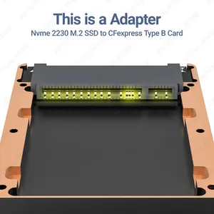 Adaptateur JEYI M.2 2230 NVMe SSD vers CFexpress Type B en cuivre pur pour <span class=keywords><strong>carte</strong></span> <span class=keywords><strong>mémoire</strong></span> d'extension Nikon Z6 Z7 Z8 Z9 D6 Canon R3 R5C OEM - Product Image 2
