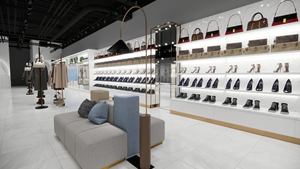 Giày Cửa Hàng Màn Hình Hiển Thị Kệ Giày Giá Đứng Thiết Kế Gỗ Showcase Glass Giày Hiển Thị Trường Hợp - Product Image 3