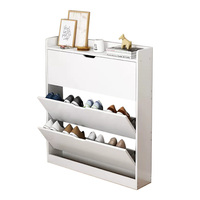 Meuble à chaussures rabattable, meuble de rangement pour chaussures en bois pour l'entrée de la maison