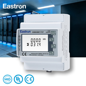 Medidor de Energía Trifásico <span class=keywords><strong>Eastron</strong></span> SDM630MCT-TCP con Certificación MID, Operado por <span class=keywords><strong>CT</strong></span> de 1A/5A, Medición Multiparámetro, Montaje en Riel DIN - Product Image 1