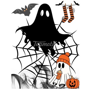 Meilleure vente de nouveaux produits Halloween sorcière tissu décoration prêt à presser Dtf impression fer sur impression par transfert - Product Image 3
