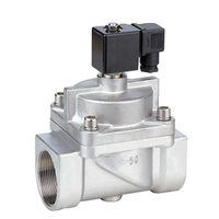 Normalement fermé ouvert 3/4 pouces 1 pouce en acier inoxydable électrovanne haute pression 40 bar 50bar 80bar 220V 110V