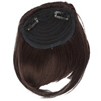 Cheveux synthétiques frange droite frange avant naturelle clip dans les extensions de cheveux ligne pleine frange frange résistant à la chaleur postiche 30 grammes