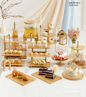 Porte-collation pour thé de l'après-midi d'hôtel Set de pause-thé pour dîner froid Table pour gâteau de mariage et dessert Plateau à pâtisserie Présentoir en forme de barre