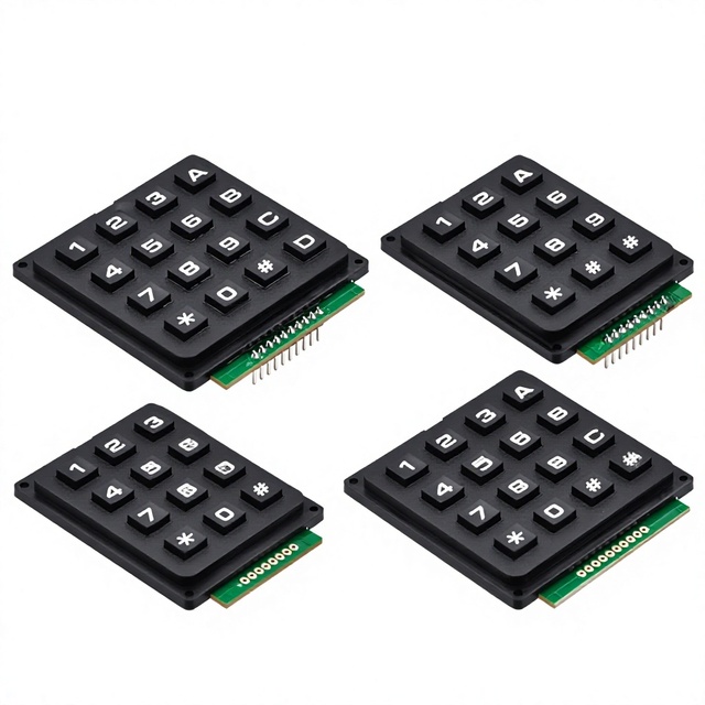 Microcontroller Keyboard Button Matrix 4*3 4X4 16 Keys Industrial Keyboard Module Row and Column Scanning China