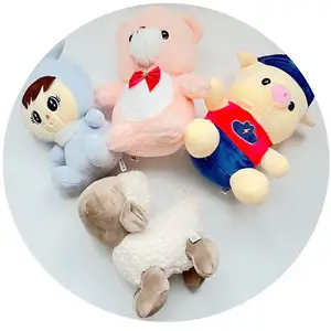 Haute qualité doux peluche Animal saint valentin cadeau de noël Promotion somnolent bonne nuit ours en peluche jouet en peluche