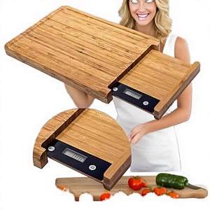 Planche à découper en bambou écologique personnalisable avec rainure de récupération des jus, épaisseur 1,5 cm, compatible lave-vaisselle pour la cuisine - Product Image 4