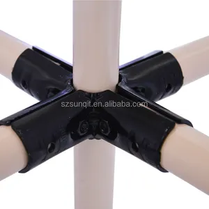 Accesorio de abrazadera de tubería de bajo precio para junta de tubería de conexión Leanpipe de 28mm para estante de flujo de banco de trabajo para aplicaciones industriales - Product Image 3