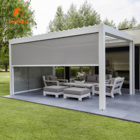Stores enroulables en aluminium personnalisés pour décoration intérieure et extérieure, étanches, à commande électrique ou manuelle, écran zippé pour l'intimité