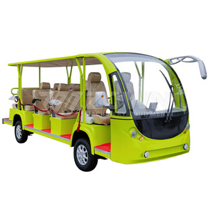 Bus Navette Électrique à Double Pont Personnalisable en Usine pour Aéroports et Visites Touristiques, 14 Places, 45-50 km/h, Batterie au Plomb-Acide - Product Image 1