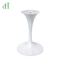 Pied de table de salle à manger d'extérieur DIHAO, design moderne en fer et ABS, forme tulipe arrondie, hauteur réglable, solide, installation facile, pour maison, bar, hôtel