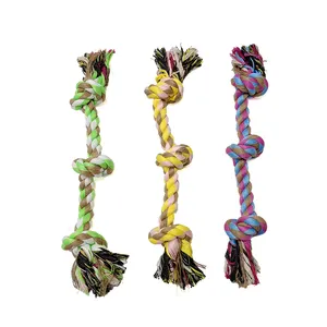 Rope Chew Toy Chewing Teething Cleaning Teeth Unbreakable New Durable Chew Soft Dog Cat Toy Birthday Plush Cotton Rope Toys Pet Accessories
