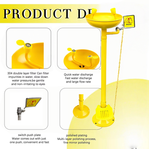 Station de rinçage oculaire d'urgence sur pied pour la sécurité en usine et en laboratoire - Product Image 3