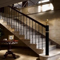 Poteau d'escalier en fer forgé moderne sur mesure pour escalier de duplex, anti-rouille, usage intérieur Jaybaida