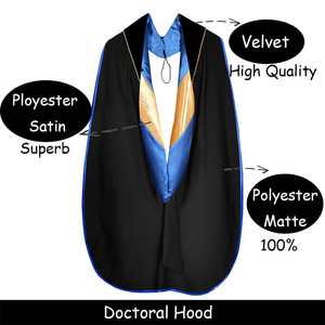 Jing Zherui <b>Doctoral</b> Gown <b>Set</b> Academic Graduation Robe With Cap And Stole Unisex Adult Size Factory Direct Wholesale - Product Image 4