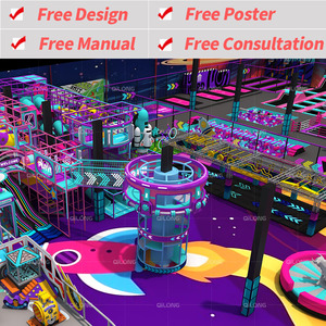 3600 mét vuông lớn Mê Cung Trong nhà thương mại Trampoline công viên sân chơi trong nhà thiết bị với Slide nhảy khu vực chơi - Product Image 2