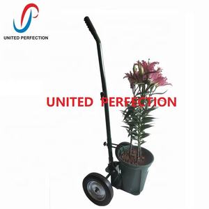 Maceta de acero con mango plegable MOQ bajo más vendida, carrito de jardín con plataforma rodante móvil para plantas en maceta, condición nueva y usada - Product Image 2