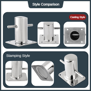 Bolardo para yate de acero inoxidable de grado marino 316, bolardo para yate, accesorios para barcos - Product Image 3