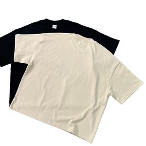 Camiseta de Verano para Hombre, Estilo Urbano, Corte Holgado, Color Sólido, Logotipo Personalizado, 100% Algodón Grueso, Corte Recto - Product Image 1