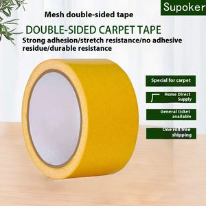 Nastro in tessuto <span class=keywords><strong>biadesivo</strong></span> di carta gialla con aderenza acrilica <span class=keywords><strong>Super</strong></span> resistente panno a griglia da 5CM con caratteristiche a doppio lato alte senza traccia - Product Image 5