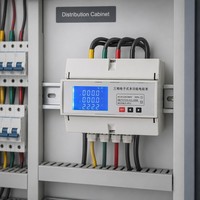 Medidor de Energía Trifásico Ydkz KGW2050 para Riel DIN, Clase 0.5, Monitor de Energía Multifunción, RS485 Modbus RTU, Pantalla LED Digital Industrial
