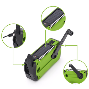 Xách tay Survival <span class=keywords><strong>Radio</strong></span> với SOS USB điện thoại di động sạc gió up năng lượng mặt trời đài phát thanh khẩn cấp Crank thời tiết đài phát thanh - Product Image 2