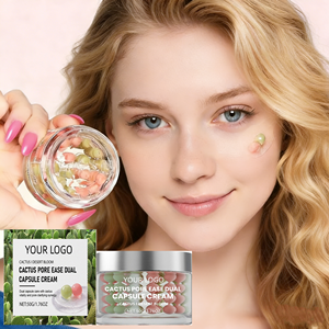 Productos para el Cuidado de la Piel Naturales de Marca Privada, Crema <span class=keywords><strong>Facial</strong></span> Hidratante de Cactus en Cápsulas, Hidratación Profunda, Crema <span class=keywords><strong>Facial</strong></span> Reafirmante - Product Image 1