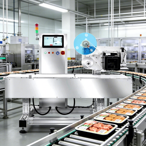 Machine d'étiquetage automatique de qualité alimentaire avec fonction de codage pour ligne d'emballage - Product Image 2