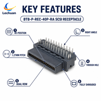Fabrikneuer 40-Pin 1,27mm Kunststoff-Steckverbinder, rechteckig, SCSI Mini-D Ribbon MDR Buchse 5175474-5, Board-to-Board-Steckverbinder für Servo