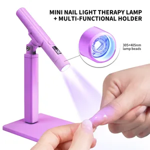 Lampe UV LED professionnelle pour ongles avec écran, rechargeable, portable, mini sèche-ongles, support de lampe UV pour nail art, amovible - Product Image 1
